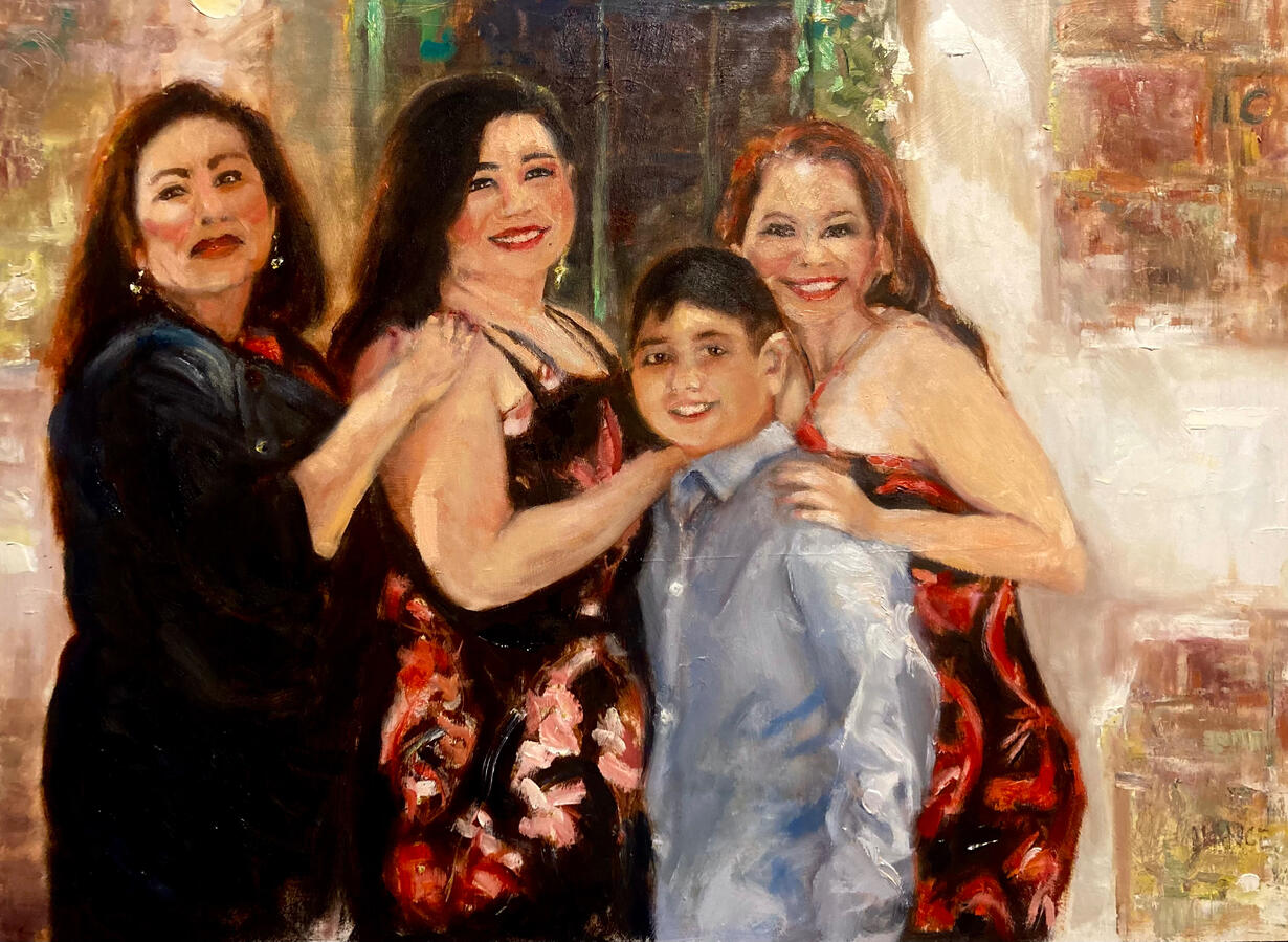 Portrait commission oil painting by Joshua Lance