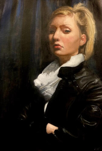 Italian Model — Oil on canvas, 18 x 24 in., $1350