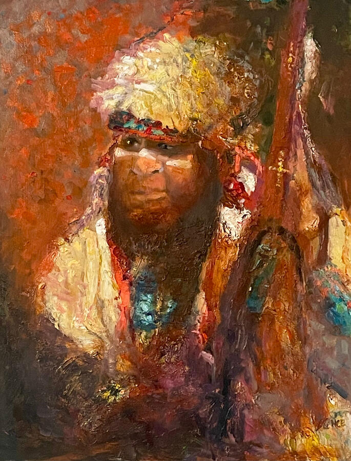 Integrity of a Warrior — Oil on wood panel, 19 x 24 in., $1150