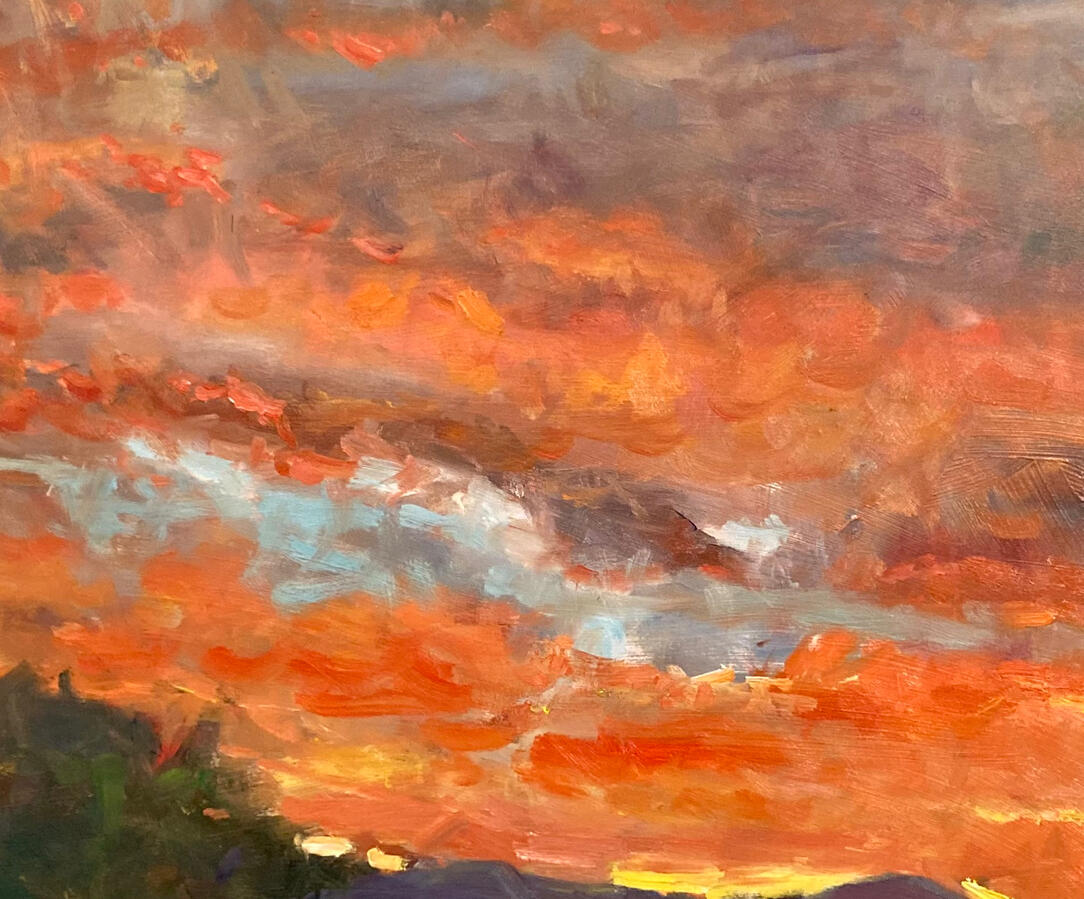 Southwestern landscape oil painting