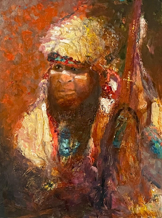 Integrity of a Warrior — Oil on wood panel, 19 x 24 in., $1150